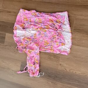 No Boundaries tropical print top with cami medium7/9